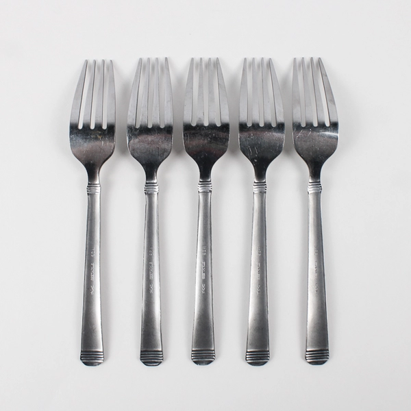 Lot Of 5 Martha Stewart MFS1 (Stainless) Flatware 6.5" Salad Forks