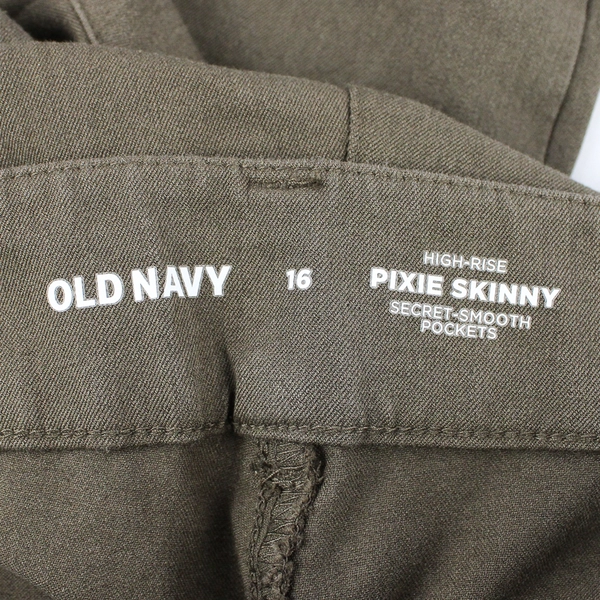 Old Navy Green High-Rise Pixie Skinny Pants Women's Size 16