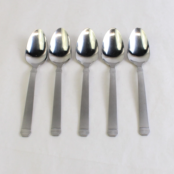 Lot Of 5 Martha Stewart MFS1 (Stainless) 7.5" Flatware Soup Spoons