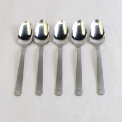 Lot Of 5 Martha Stewart MFS1 (Stainless) 7.5" Flatware Soup Spoons