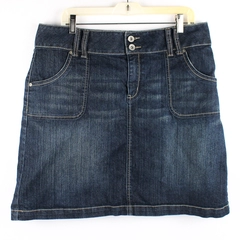 Fashion Bug Dark Wash Short Denim Skirt Women's 16