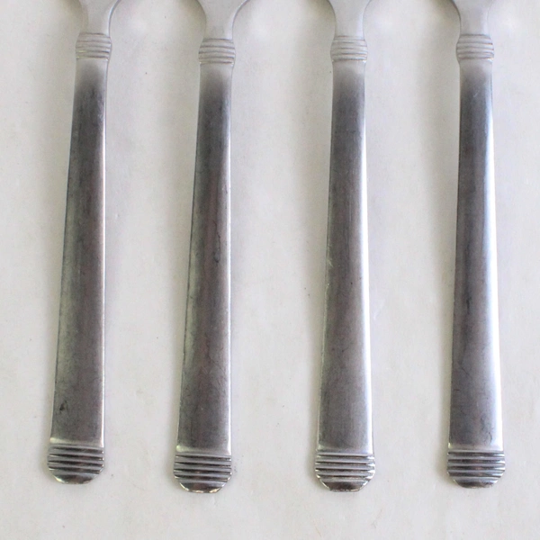 Lot Of 4 Martha Stewart MFS1 (Stainless) Flatware 6.5" Salad Forks