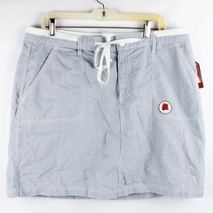 NWT Faded Glory Nautical Blue & White Pinstripe Short Skort Women's Size 16