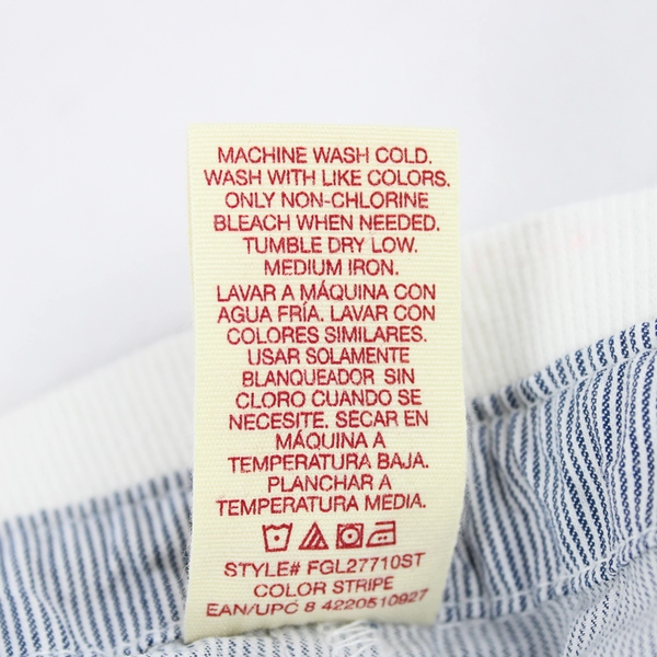 NWT Faded Glory Nautical Blue & White Pinstripe Short Skort Women's Size 16