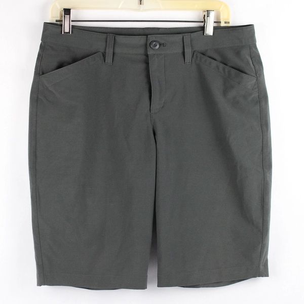 Eddie Bauer Charcoal Gray Flat-Front Shorts Women's Size 8