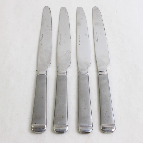 Lot Of 4 Martha Stewart MFS1 (Stainless) Flatware Dinner Knives