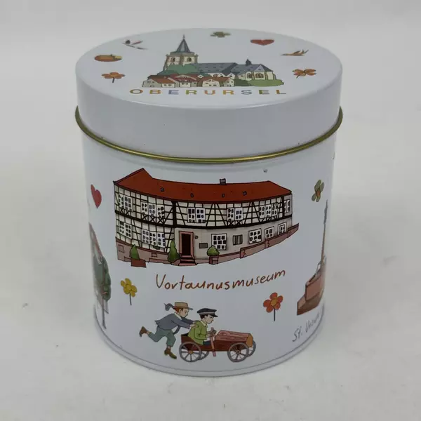 German At Regio Oberursel Churches Scenes Cookie Tin Small Round