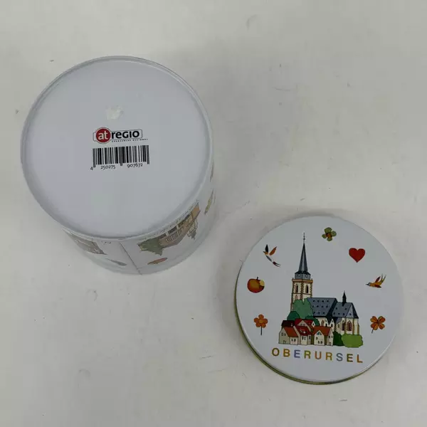 German At Regio Oberursel Churches Scenes Cookie Tin Small Round