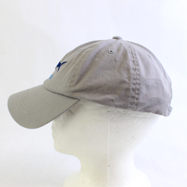 Elidan Cape Cod Embroidered Shark Gray Baseball Cap One Size