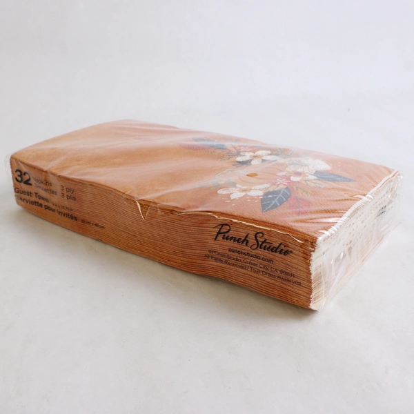 Lot Of 2 Trend Setter Pumpkin Floral/Harvest Luncheon & Guest Paper Napkins