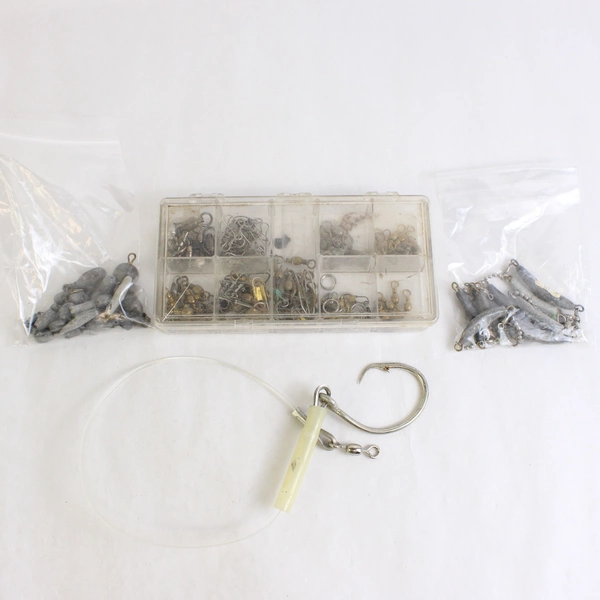 Mixed Lot of Fishing Tackle Hooks Lines Weights and More