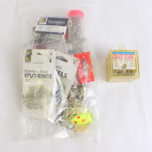 Mixed Lot of Fishing Tackle Hooks Lines Weights and More