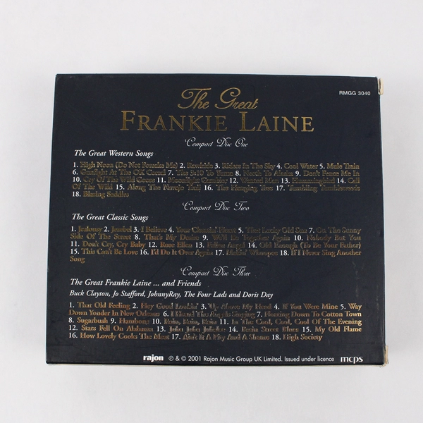 The Great Frankie Laine & Friends 3 Disc CD Box Set 2001 Rajon Music