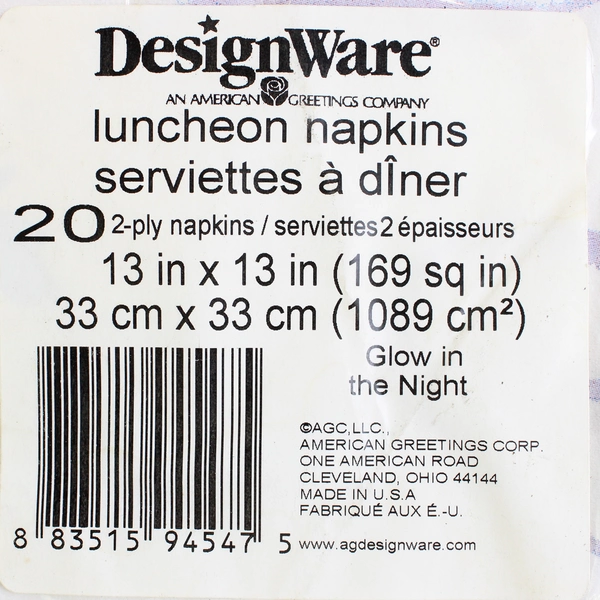 Lot Of 2 DesignWare Jack-O-Lantern Luncheon Paper Napkins 20 Pieces 2 Ply