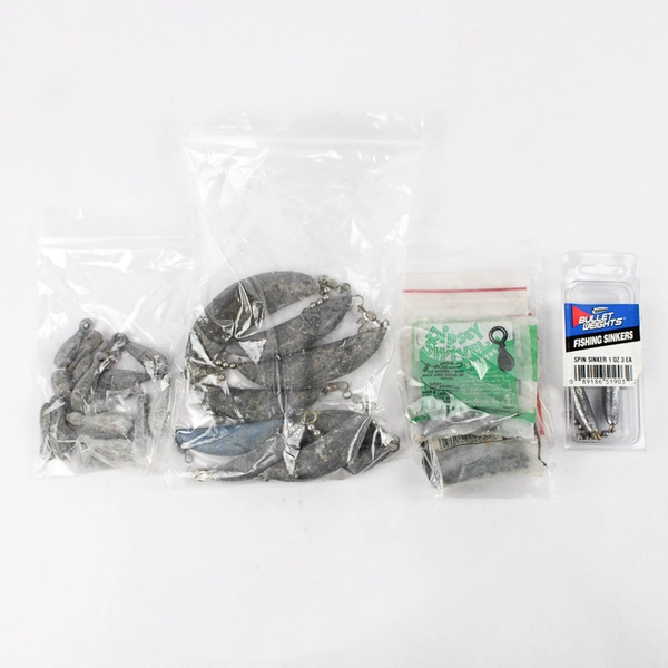 4.25 lb Lot of Metal Fishing Weights/Sinkers Varied Sizes