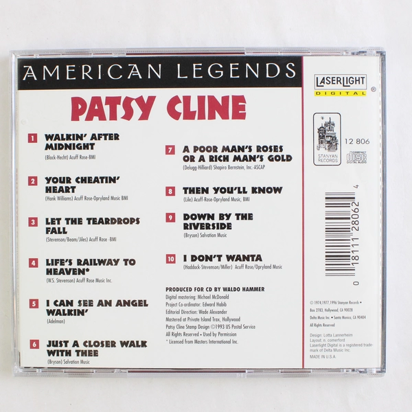 American Legends by Patsy Cline CD 1996 Stanyan Records