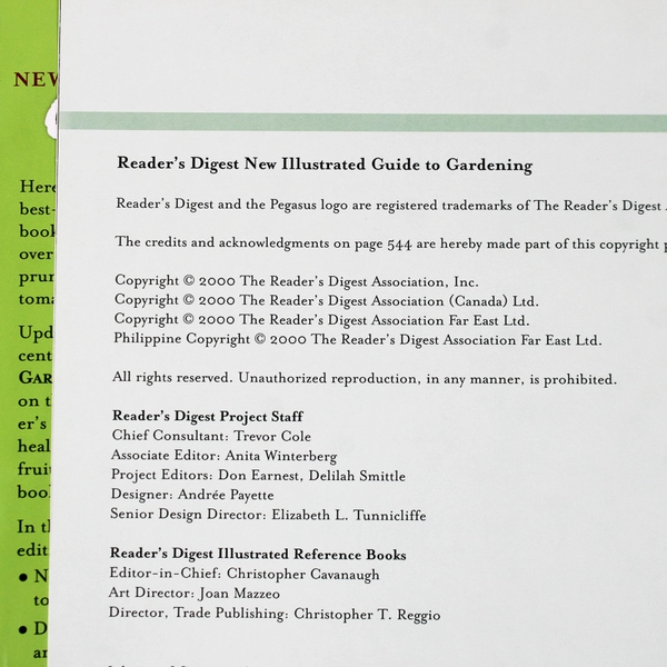 Reader's Digest New Illustrated Guide to Gardening 2000 Hardcover Dust Jacket