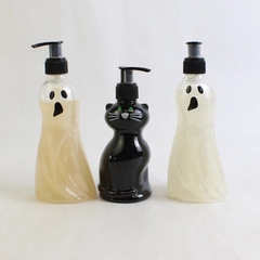 Lot Of 3 Big Lots Brand Halloween Hand Soap 2 Ghost & 1 Black Cat Bottle