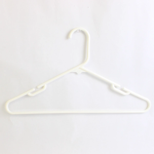 Lot of 10 White Plastic Clothes Hangers for Shirts Dresses and Pants