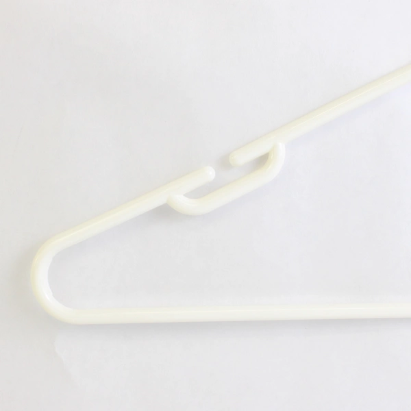 Lot of 10 White Plastic Clothes Hangers for Shirts Dresses and Pants