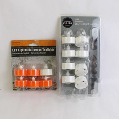 Lot Of 14 LED Lighted Battery Operated Tealights Orange/White