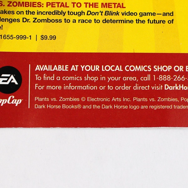 Plants vs Zombies Petal to the Metal Graphic Novel by Paul Tobin 2016 Paperback