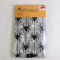 Elrene Home Fashion Halloween Tablecloth 70" Round Spiders Gray/Black