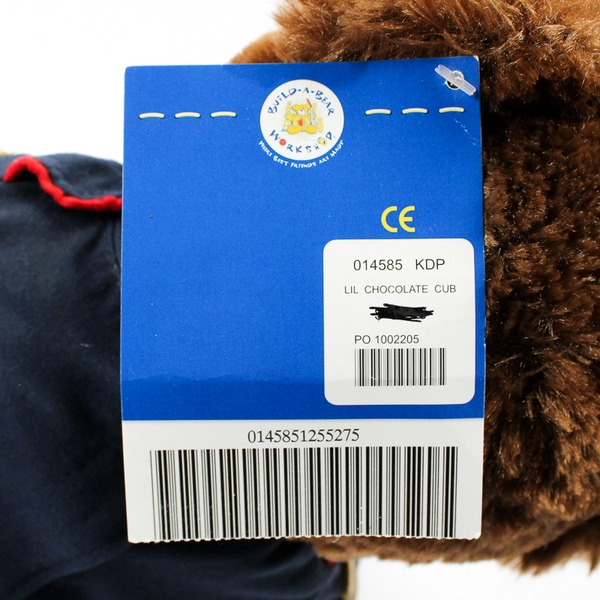 Build-A-Bear 14" Lil Chocolate Cub in USA Uniform With Tag