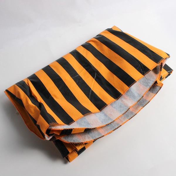 Double Nice Company Orange/Black Striped Rectangle Tablecloth 62" x 83"