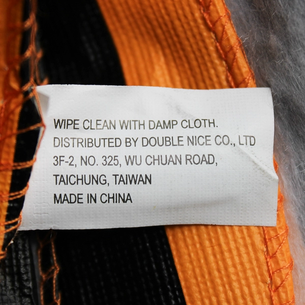 Double Nice Company Orange/Black Striped Rectangle Tablecloth 62" x 83"