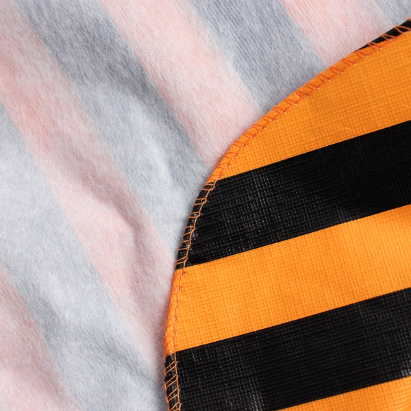 Double Nice Company Orange/Black Striped Rectangle Tablecloth 62" x 83"