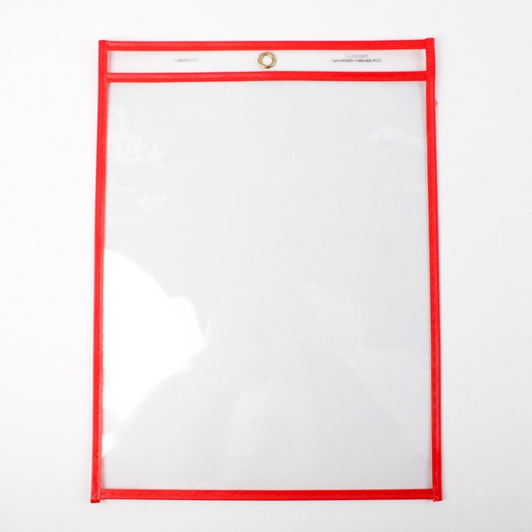 C-Line 40620 Reusable Dry Erase Pockets Assorted Primary Colors 15 Count