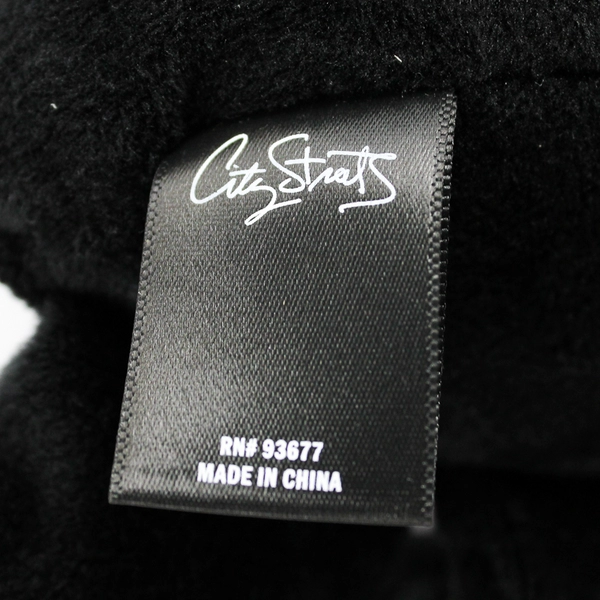 City Streets Black Orange Plush Kitty Cat Bowtie Bow Stuffed Animal 10.5"