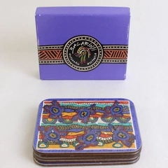 Set Of 5 Out of 6 Jason Coaster Cork Back Art Balarinji Aboriginal Australia