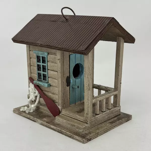 Songbird Essentials Boat Shack Birdhouse Real Tin Roof
