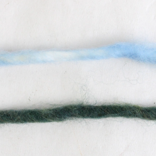 1.65 lb Lot of 2 Large Fuzzy Yarn Skeins Blue and Green