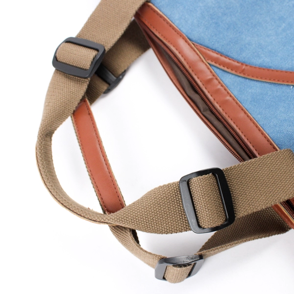 Blue and Brown Duffel Bag 19" Travel Gym Weekender Carry-On Bag