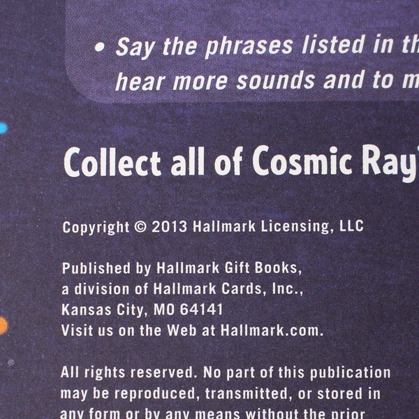 Cosmic Ray and the Mystery From Space by Kevin Dilmore Hallmark 2013 Hardcover