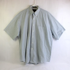 Bill Blass Blue & Yellow Plaid Short-Sleeved Button-Down Shirt Men's XL