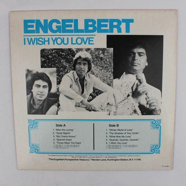 I Wish You Love By Engelbert Humperdinck 1980 Vinyl Record