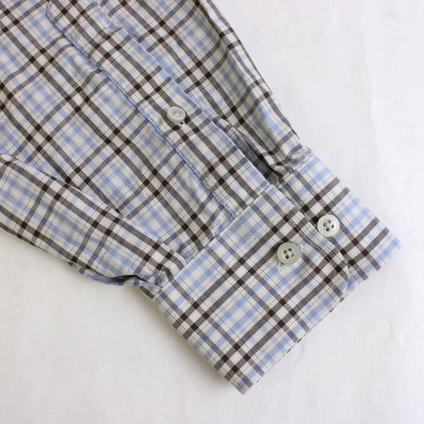 Kirkland Signature Blue & Brown Plaid Long-Sleeve Button-Down Shirt Men's XL