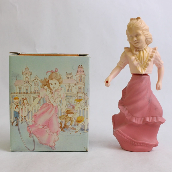 Vintage Avon Roll A Hoop Decanter Field Flowers Cologne (Full Bottle, 3.75 Oz)