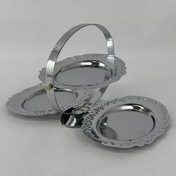 Three Tier Stainless Folding Candy Dish