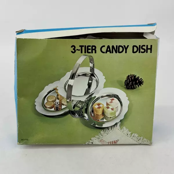 Three Tier Stainless Folding Candy Dish