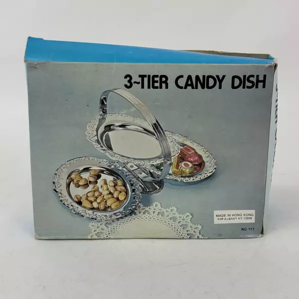 Three Tier Stainless Folding Candy Dish