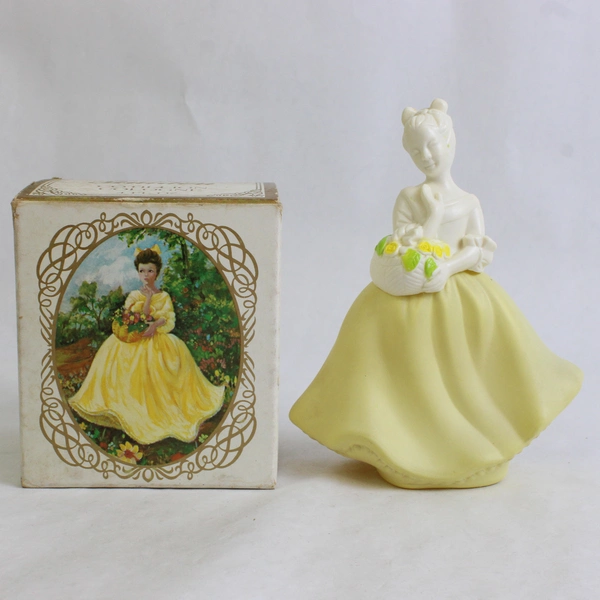 Vintage Avon Flower Maiden Decanter Cotillion Cologne (Full Bottle, 4 Oz)