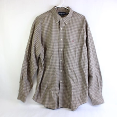Polo Ralph Lauren Brown Plaid Long-Sleeve Button-Down Men's 17 1/2 XL