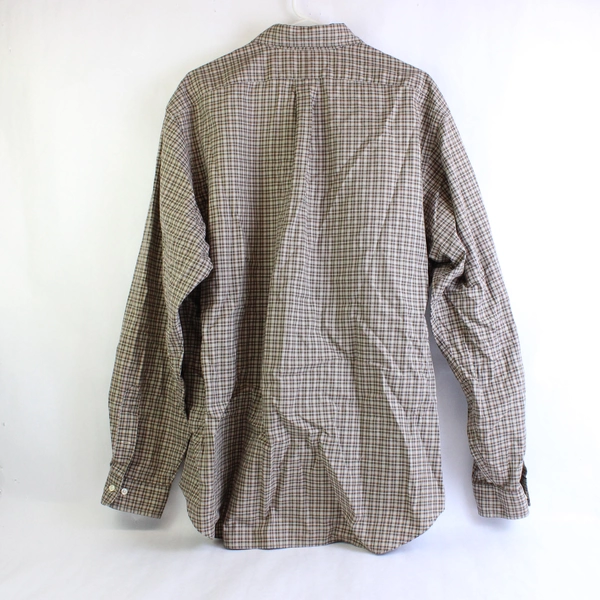 Polo Ralph Lauren Brown Plaid Long-Sleeve Button-Down Men's 17 1/2 XL