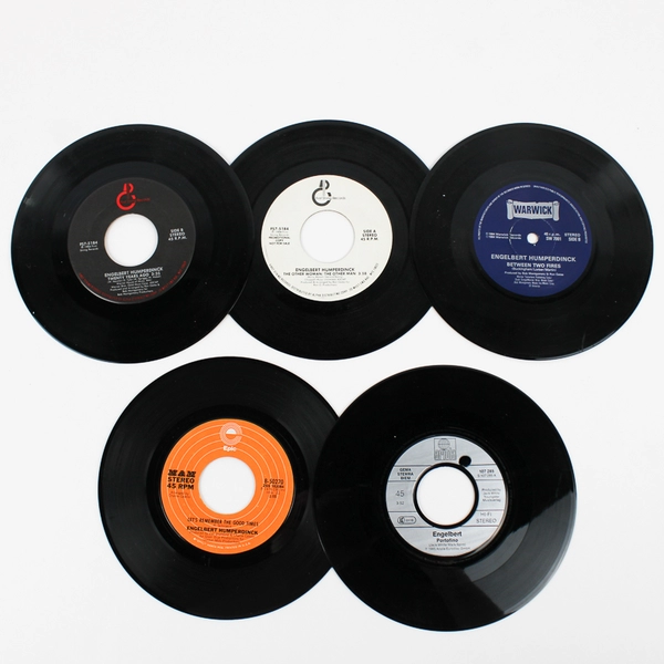 Lot of 5 Engelbert Humperdinck 7" Vinyl Single Records Scratches DIY Crafts