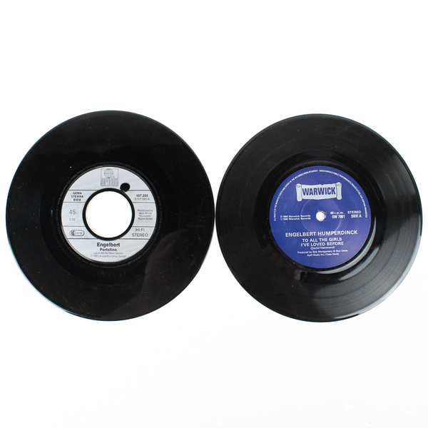 Lot of 5 Engelbert Humperdinck 7" Vinyl Single Records Scratches DIY Crafts